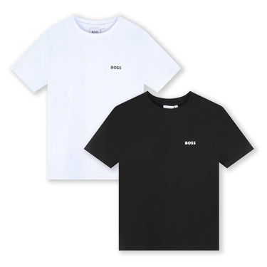 BOSS Set de 2 playeras para niño y adolescente SS25 negro